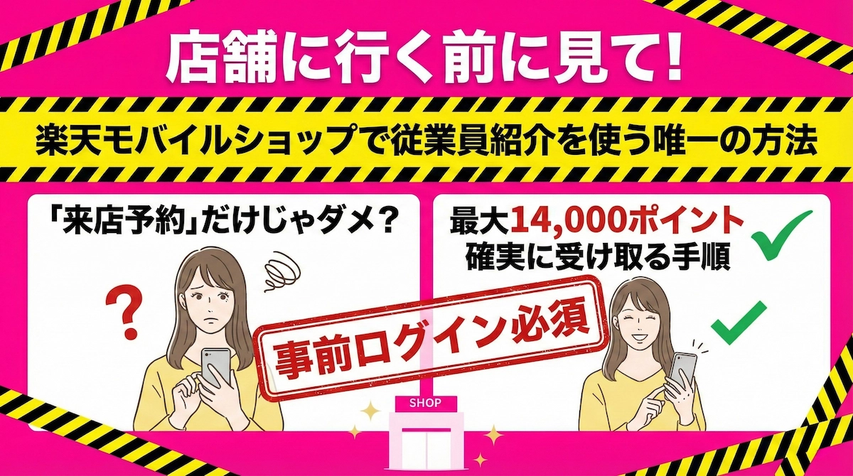 楽天モバイル従業員紹介は店舗でも使える｜家電量販店との違いと来店前の準備