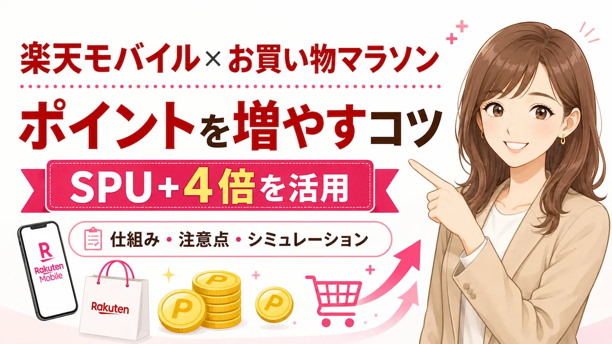 楽天モバイル契約者がお買い物マラソンをお得に使う方法｜SPU+4倍との組み合わせ方
