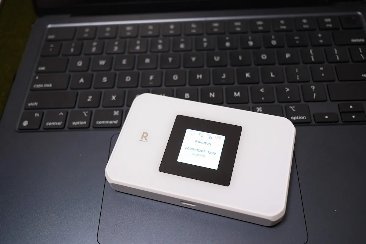 Rakuten WiFi Pocket 5G経由でノートPCがインターネットに接続できた状態