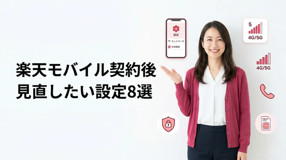 楽天モバイル契約後のおすすめ設定8つ｜Rakuten Link・5G・家族割までまとめて確認