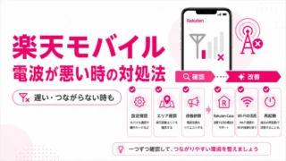 楽天モバイルの電波が悪い・繋がらない時の対処法｜電波状況の確認方法も解説